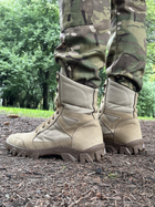 Мужские Кожаные Ботинки с мембраной на резиновой подошве / Демисезонные Берцы койот размер 43 - изображение 3