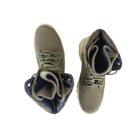 Мужские зимние Ботинки из натуральной кожи на высокой подошве / Берки с утеплителем Slimtex зеленые размер 43 - изображение 3