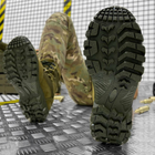 Мужские кожаные Ботинки с сетчатыми вставками на резиновой подошве / Летние оливки Береза размер 42 - изображение 4