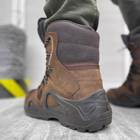 Всесезонные мужские Ботинки Scooter с мембраной / Водостойкие нубуковые Берцы коричневые размер 40 - изображение 4