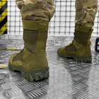 Мужские кожаные Ботинки с сетчатыми вставками на резиновой подошве / Летние оливки Береза размер 41 - изображение 3