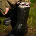 Мужские резиновые Сапоги с манжетой / Водонепроницаемые ботинки черные мультикам размер 44 - изображение 5