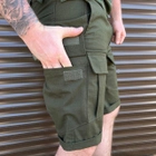 Чоловічі міцні Шорти із накладними кишенями ріп-стоп хакі розмір XL - зображення 3