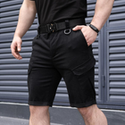 Мужские крепкие Шорты Pobedov B2 с 6-ю карманами и пряжками для крепления черные размер XL - изображение 3