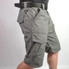 Мужские крепкие Шорты S.Archon с накладными карманами рип-стоп серые размер 3XL - изображение 4