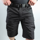 Мужские крепкие Шорты S.Archon с накладными карманами рип-стоп черные размер 3XL - изображение 3