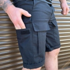 Мужские крепкие Шорты с накладными карманами рип-стоп черные размер 2XL - изображение 3