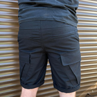 Мужские крепкие Шорты с накладными карманами рип-стоп черные размер 2XL - изображение 4