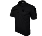 Футболка поло тактическая мужская черная футболка ПОЛО POLO полиция для мвд размер 60 - изображение 2