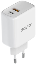 Ładowarka Savio LA-06 Quick Charge 30W Biała (SAVLA-06) - obraz 1