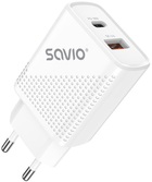 Зарядний пристрій Savio LA-05 + кабель для швидкої зарядки White (SAVLA-05) - зображення 3