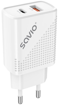 Зарядний пристрій Savio LA-05 + кабель для швидкої зарядки White (SAVLA-05) - зображення 4