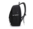 Рюкзак Music з USB Чорний світиться в темряві (FG22)