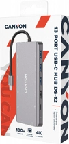 USB-hub Canyon 13 port USB-C Hub DS-12 Szary (CNS-TDS12) - obraz 6
