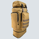 Армійський рюкзак тактичний 70 л Водонепроникний туристичний рюкзак. Колір: койот - зображення 7