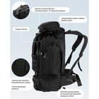 Рюкзак тактический чорний 4в1 70 л + Подсумок Водонепроницаемый туристический рюкзак. Цвет: черный - изображение 7