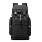 Рюкзак тактический чорний 4в1 70 л + Подсумок Водонепроницаемый туристический рюкзак. Цвет: черный - изображение 9