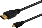 Kabel Savio CL-39 HDMI 1 m HDMI Type A (Standard) HDMI typ D (mikro) Czarny (SAVKABELCL-39) - obraz 1