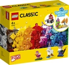 Конструктор LEGO CLASSIC Прозорі кубики для творчості 4+, 500 деталей 11013
