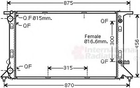 Радиатор охлаждения AUDI пр-во Van Wezel Van Wezel (03002293)