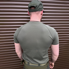 Мужская футболка прямого кроя с липучками под шевроны олива размер L - изображение 3