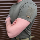 Мужская футболка прямого кроя с липучками под шевроны олива размер 2XL - изображение 5