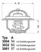 Термостат SKODA вир-во Wahler WAHLER (303288)