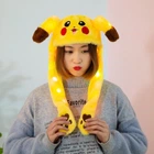 Светящаяся шапка Pikachu Желтая с двигающимися ушами (FG22)