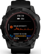 Спортивний годинник Garmin Fenix 7X Sapphire Solar Carbon Gray DLC Titanium with Black Band (010-02541-11) - зображення 2