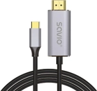 Кабель Savio CL-171 USB Type-C - HDMI v2.0b 2 м (SAVKABELCL-171) - зображення 1