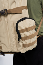 Тактический рюкзак баул Int мужской светлый бежевый с косым карманом М-35434 - изображение 3
