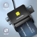 Skaner Axagon FlatReader do kart smart-ID / bankowych / SIM + SD, microSD USB 2.0 (CRE-SM3SD) - obraz 4