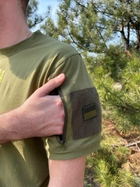 Летняя военная тактическая футболка 44 Олива - изображение 3