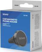 Uchwyt magnetyczny samochodowy Savio CH-02 aluminiowy, czarny (5901986047131) - obraz 3