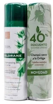 Шампунь Klorane Oily Hair Dry Shampoo Brown Nettle 2x150 мл (3282779324564) - зображення 1