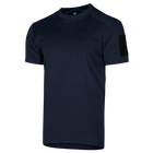 Футболка тактична чоловіча літня повсякденна футболка для силових структур L Синій TR_5914L - зображення 3