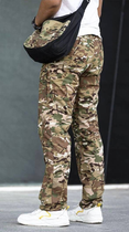 Тактичні штани мультикам з ґудзиками ЗСУ камуфляж XL - зображення 3
