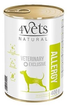 Вологий корм для собак 4vets Natural - Allergy Lamb Dog 400 г (VET4VEKMP0002) - зображення 1