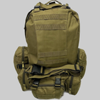 Рюкзак тактичний військовий з підсумками 55 л олива - изображение 2