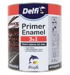 Грунт-эмаль по ржавчине 3 в 1 Delfi 2,8 кг, графит