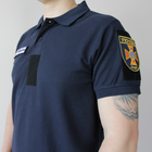 Мужская рубашка под шевроны, футболка для ГСЧС (размер XL), футболка поло с липучками - изображение 5