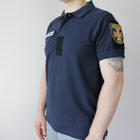 Мужская рубашка под шевроны (размер XXL), футболка для ДСНС, футболка поло с липучками - изображение 4