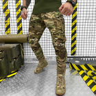 Мужские крепкие Брюки с Усиленными зонами колен / Плотные Брюки рип-стоп мультикам размер 2XL - изображение 2