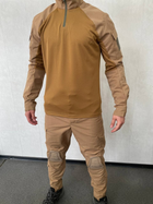 Тактичний костюм з наколінниками та налокітниками (убакс + штани) койот для ЗСУ L - зображення 4