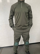 Армійський костюм зі вставками олива для ЗСУ, НГУ (убакс + штани) S - зображення 2
