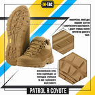 Кроссовки тактические демисезонные M-Tac Patrol R Coyote Размер 39 (26.8 см) водоотталкивающие - изображение 4