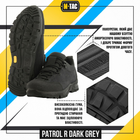 Кросівки тактичні осінні M-Tac Patrol R Dark Grey Розмір 43 (29.4 см) водовідштовхувальні - зображення 4