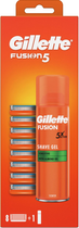 Гель для гоління + запасні леза Gillette Fusion5 Sensitive 8 шт (7702018610389) - зображення 1