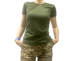 Жіноча футболка тактична військова XXL олива - зображення 1