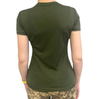 Женская футболка тактическая военная S олива - изображение 7